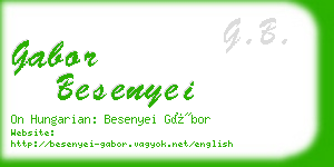 gabor besenyei business card